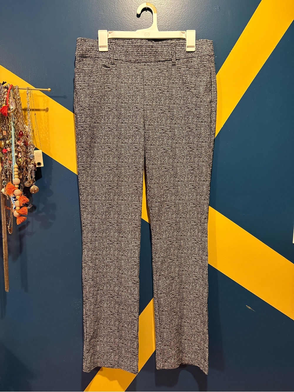 Maurices Black & White Houndstooth Straight Leg Dress Pants NWOT